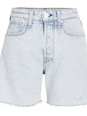 Rag & Bone Maya High-Rise Denim Cut Off Shorts Nevada Blue Light Wash